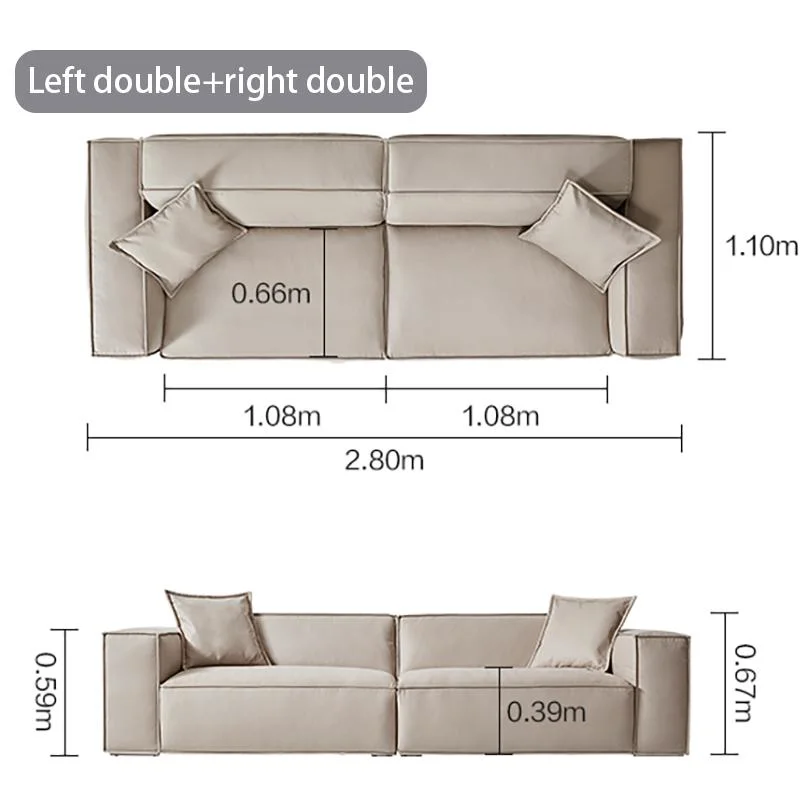 Contemporary European Italian Style Couch Home Living Room Furniture Hotel Sectional Leathaire Sofa